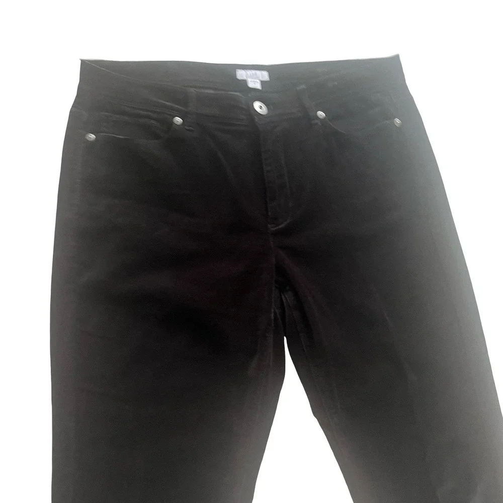 J.Jill Women's Size 10 Velvet Pants Black Skinny Capsule‎ Jeans Soft Stretchy